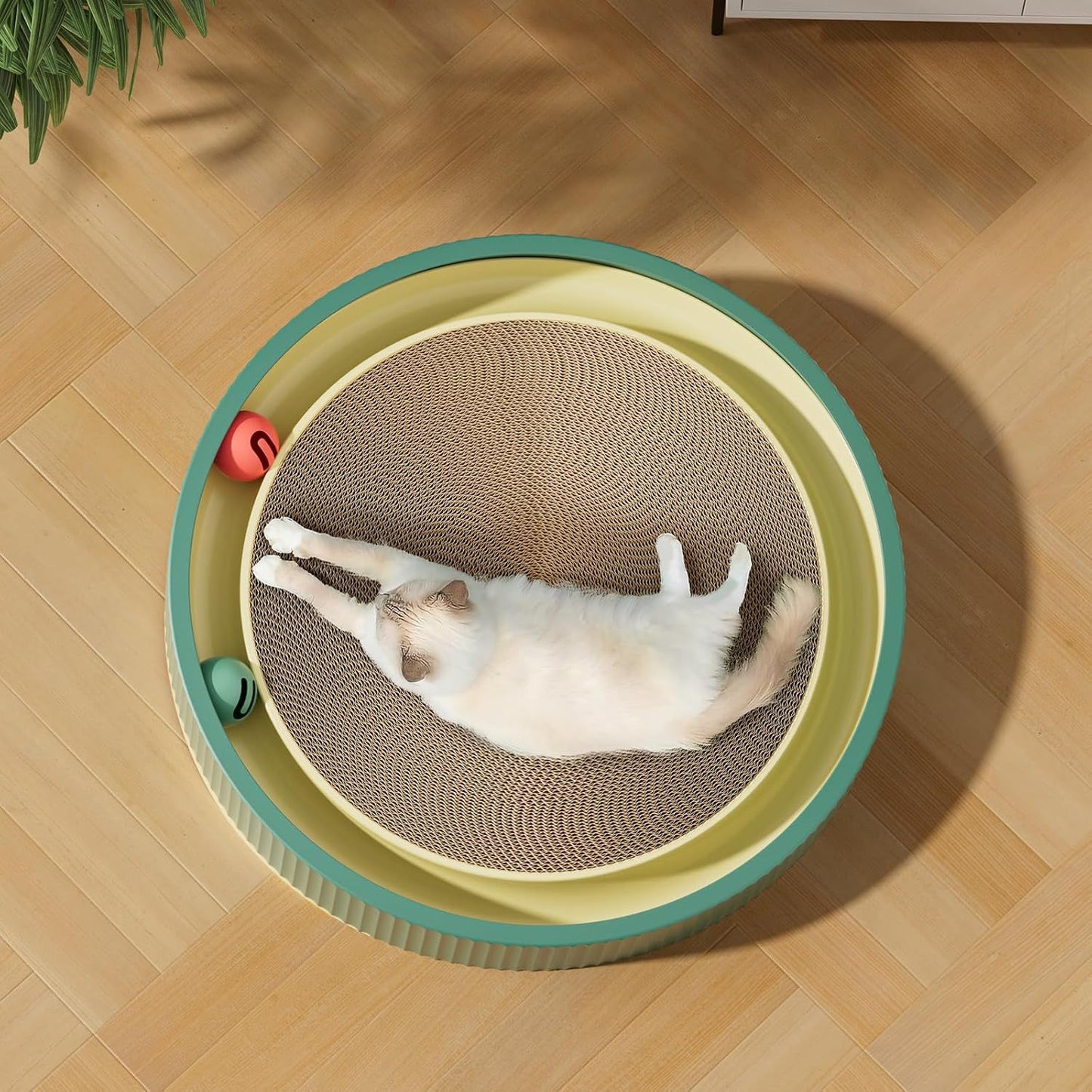 Cat Scratching Board Large Cat Scratching Post For Indoor Cats Adults Refills Replacement Cardboard Cat Scratcher With Ball Toys Premium Scratch For Bed Furniture Protector