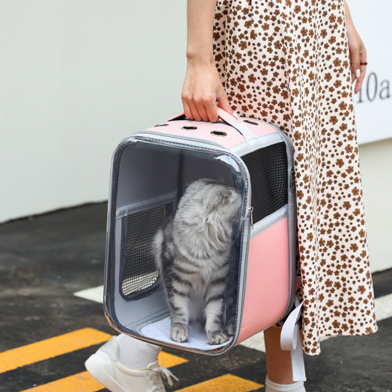 Cat Cage Fully Transparent Portable Cat Bag Backpack